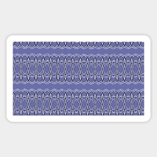 Blue & White Weave Pattern Magnet